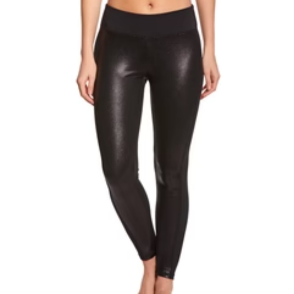 Joy Lab Activewear Legging Color Black  Shine Size Large High Rise Women New